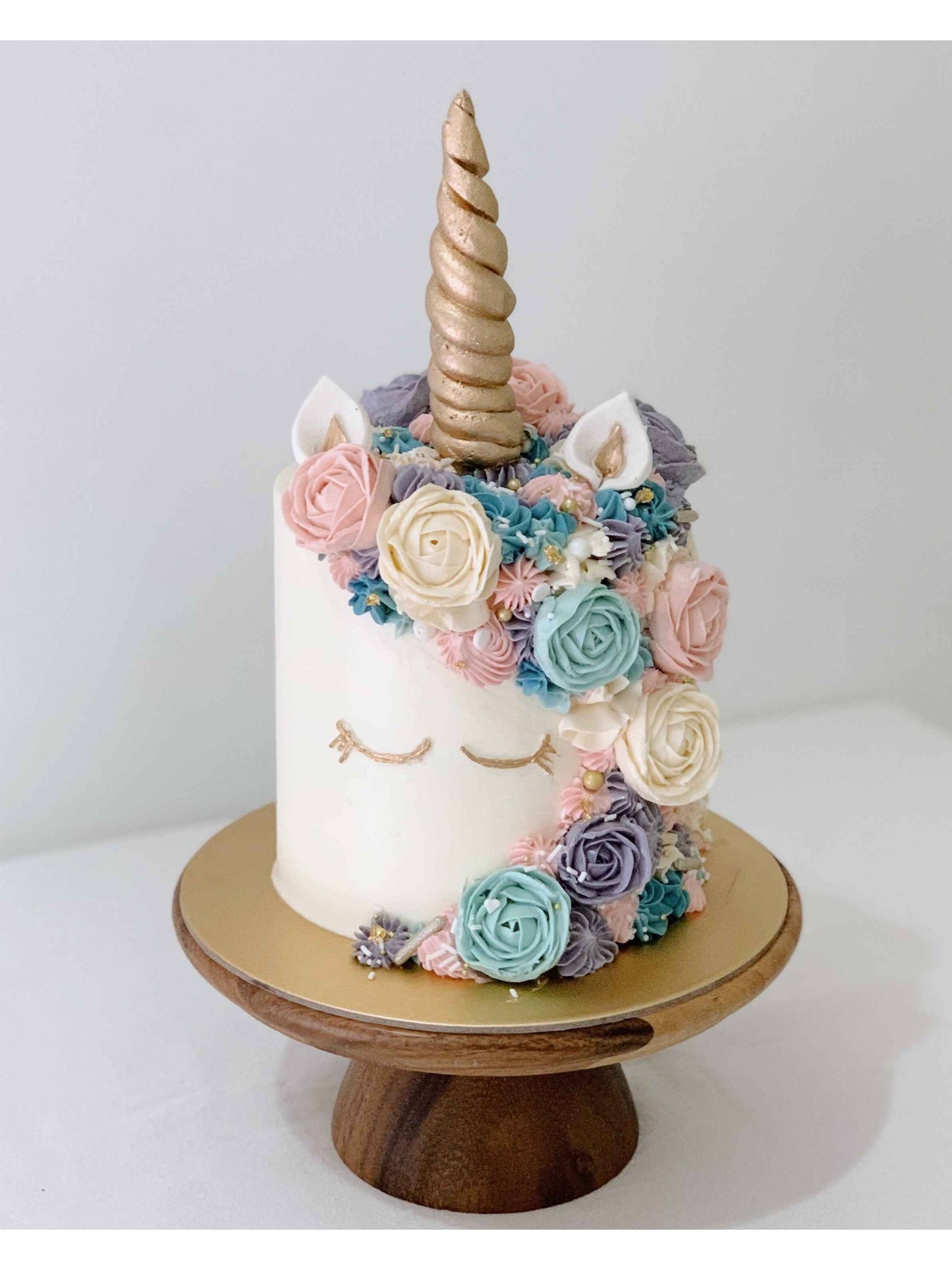 Pink Yellow Teal Lilac Unicorn Cake Singapore | Sarah’s Loft