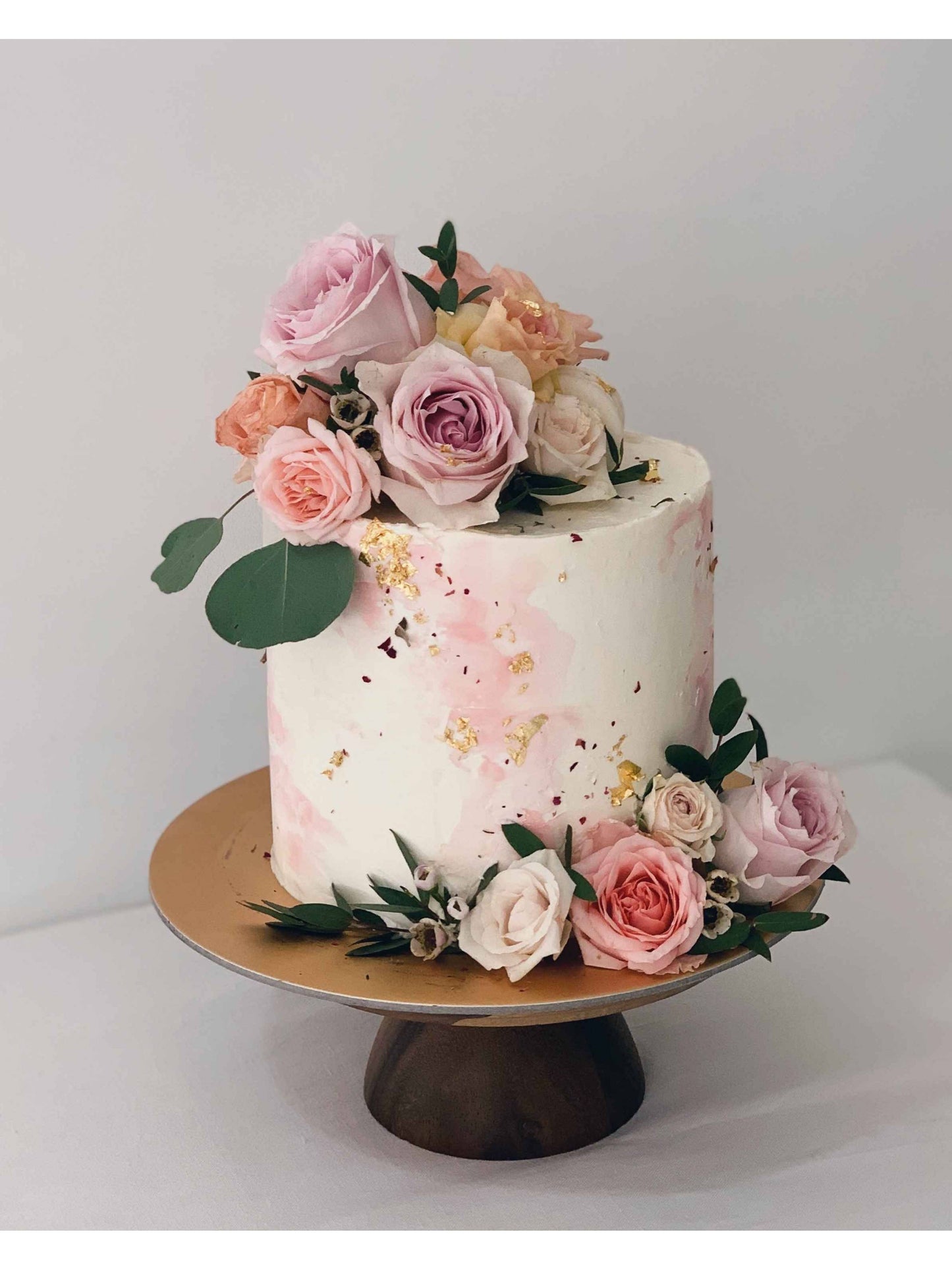 Pink Watercolour Floral Cake Singapore | Sarah’s Loft