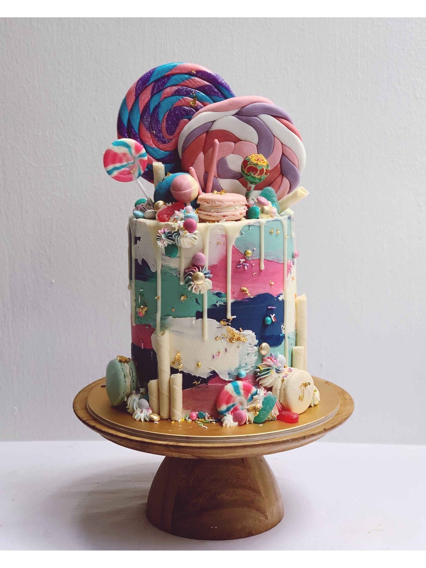 Pink Purple Teal Mad Hatter Cake Singapore | Sarah’s Loft