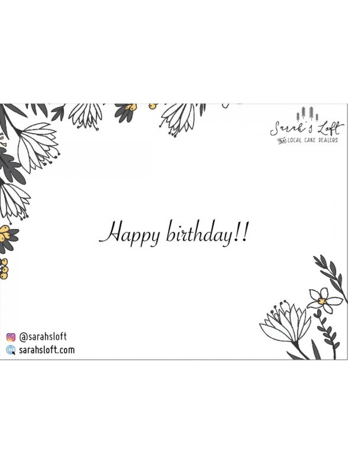 Personalised Message Note (on box)
