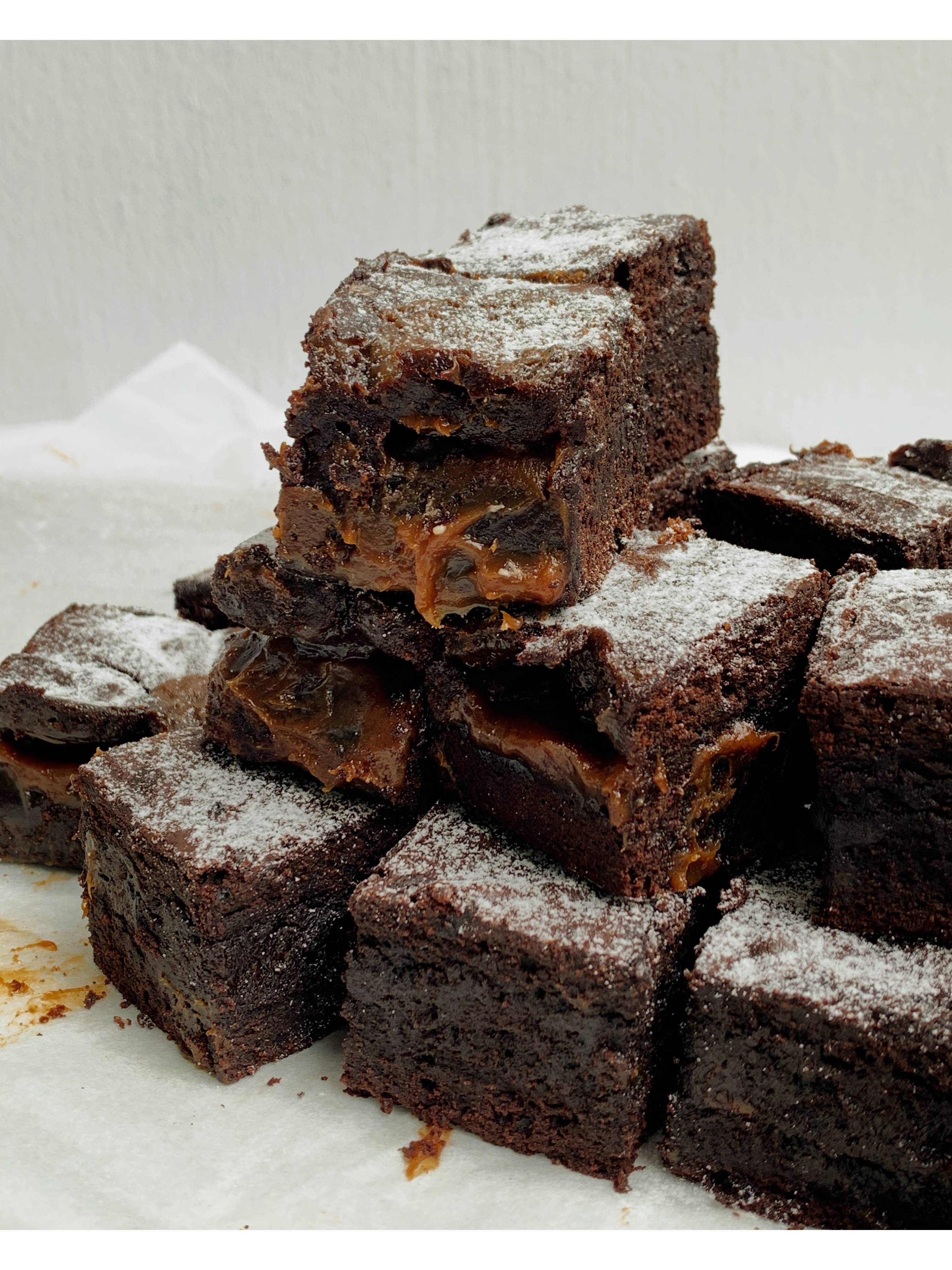 Salted Caramel Dark Chocolate Brownies
