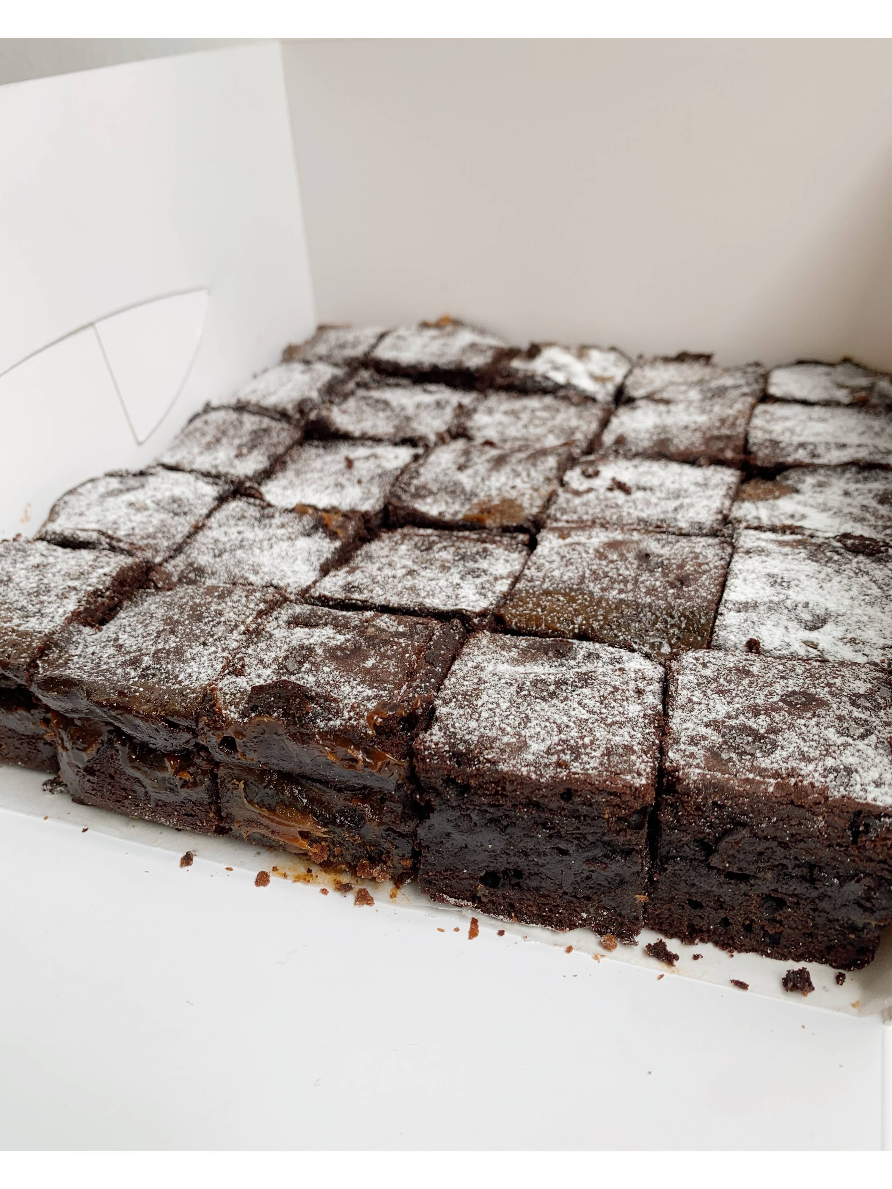Salted Caramel Dark Chocolate Brownies