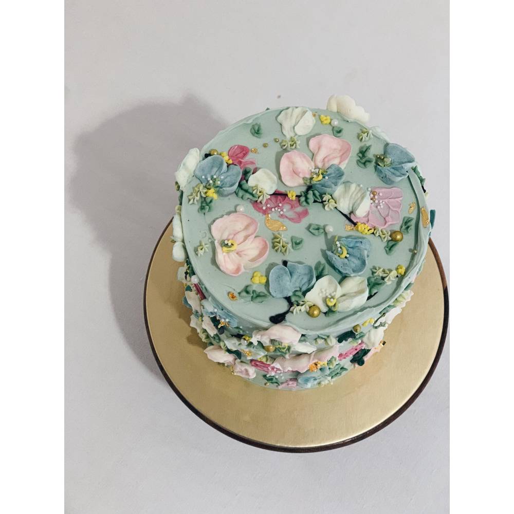F35. Floral Painting Cake