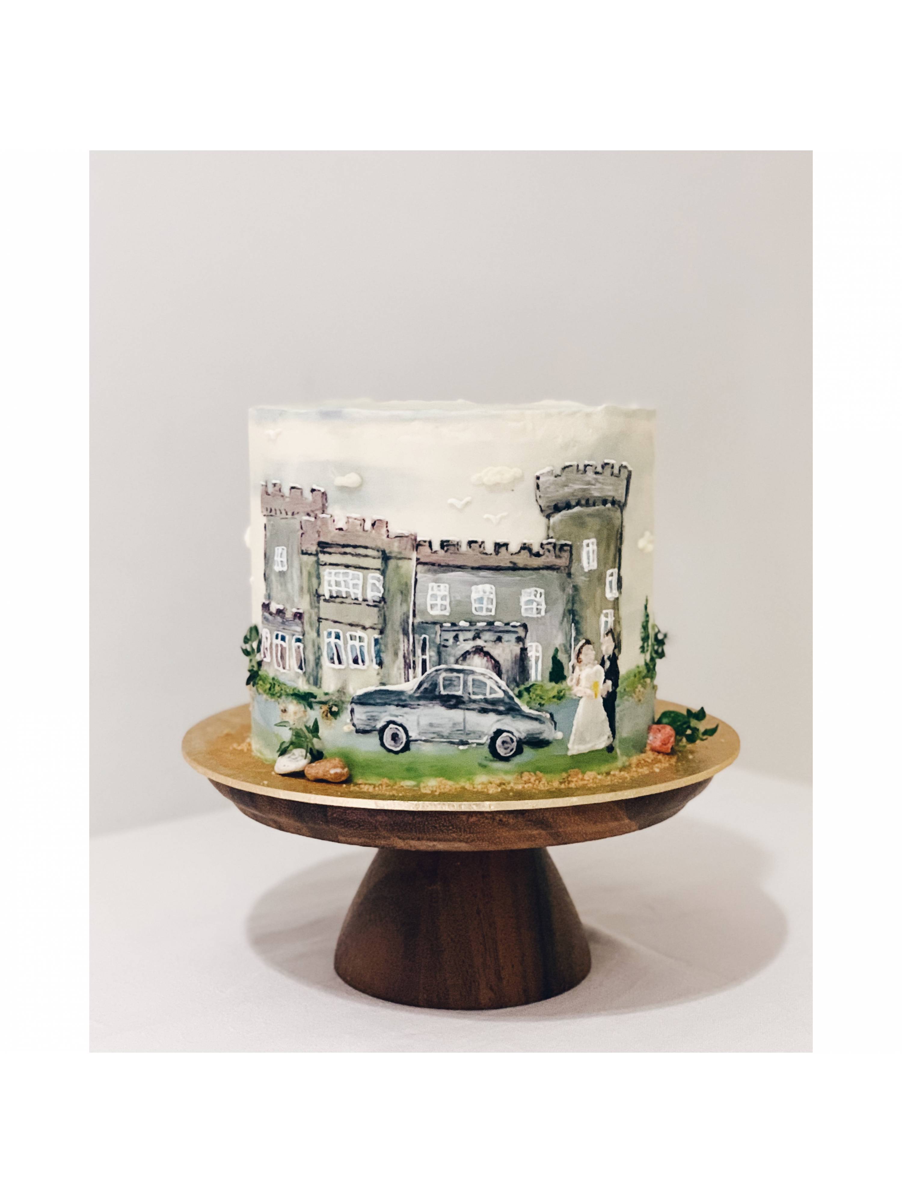 Chateau Painting Cake