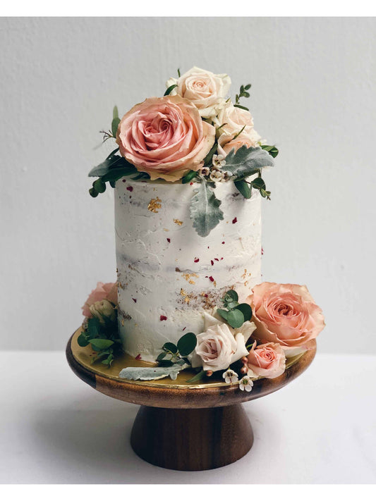 Blush Rustic Floral Cake Singapore | Sarah’s Loft