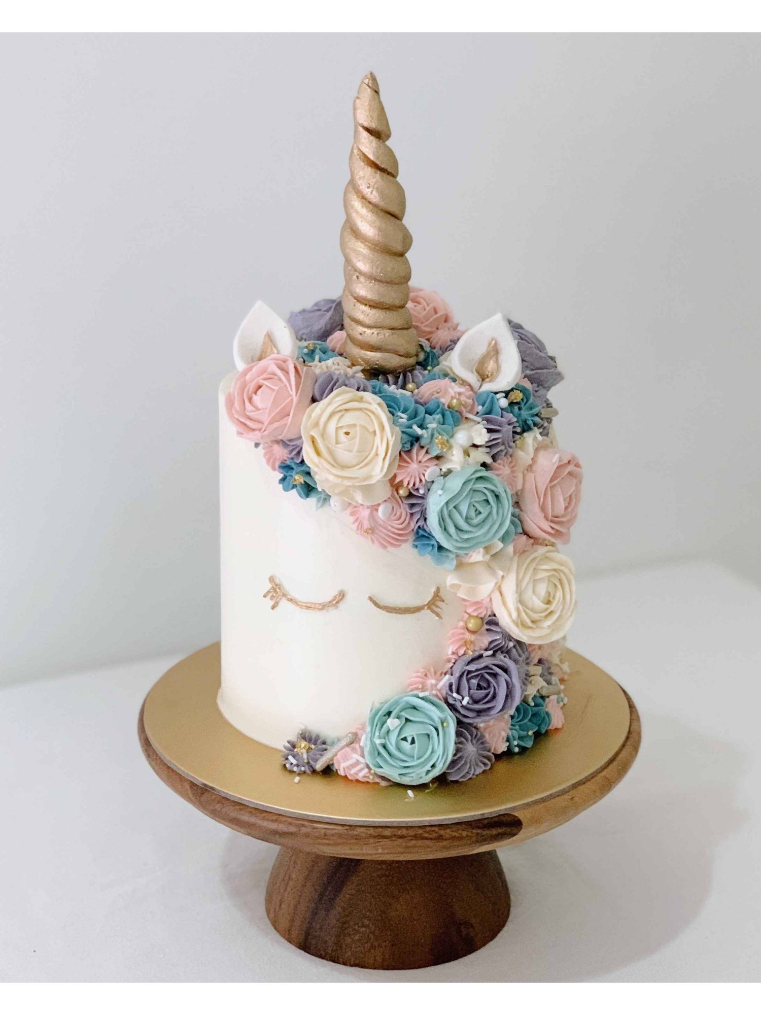 Pink Yellow Teal Lilac Unicorn Cake Singapore | Sarah’s Loft
