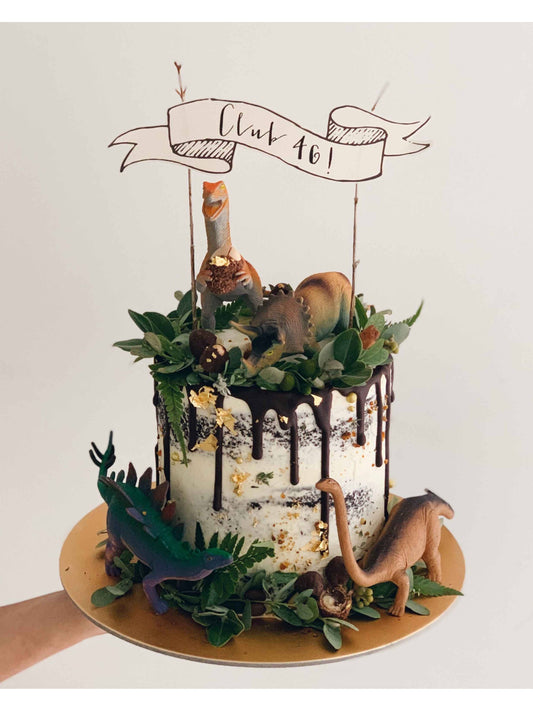 Rustic Dinosaur Cake Singapore | Custom Birthday Cake – Sarah's Loft