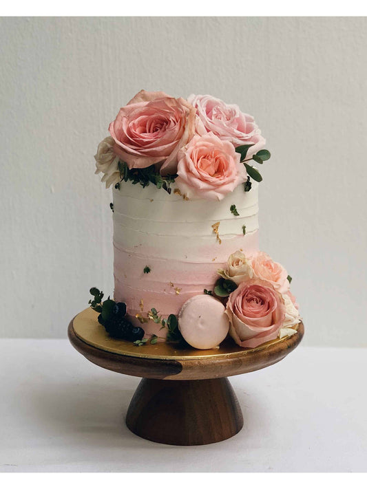 Ombre Pink Floral Cake Singapore| Sarah’s Loft