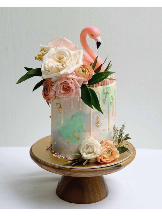 Watercolour Flamingo Cake Singapore | Sarah’s Loft