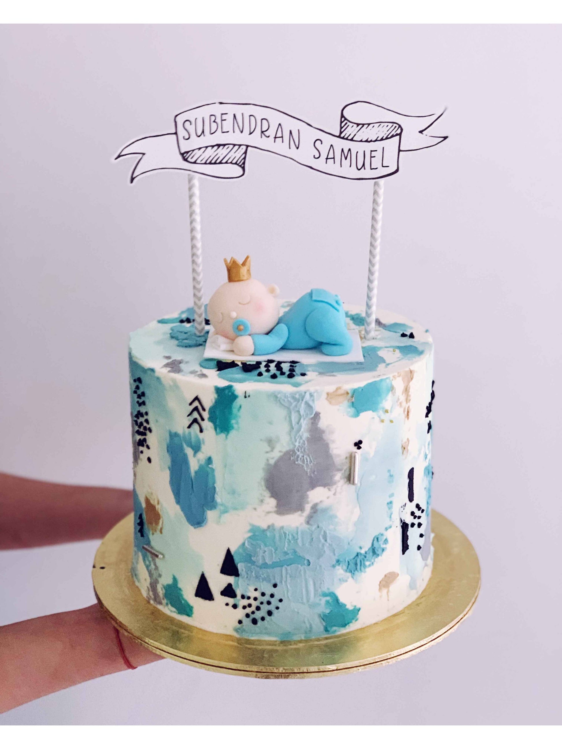 Custom Baby Boy Cake Singapore | Sarah’s Loft