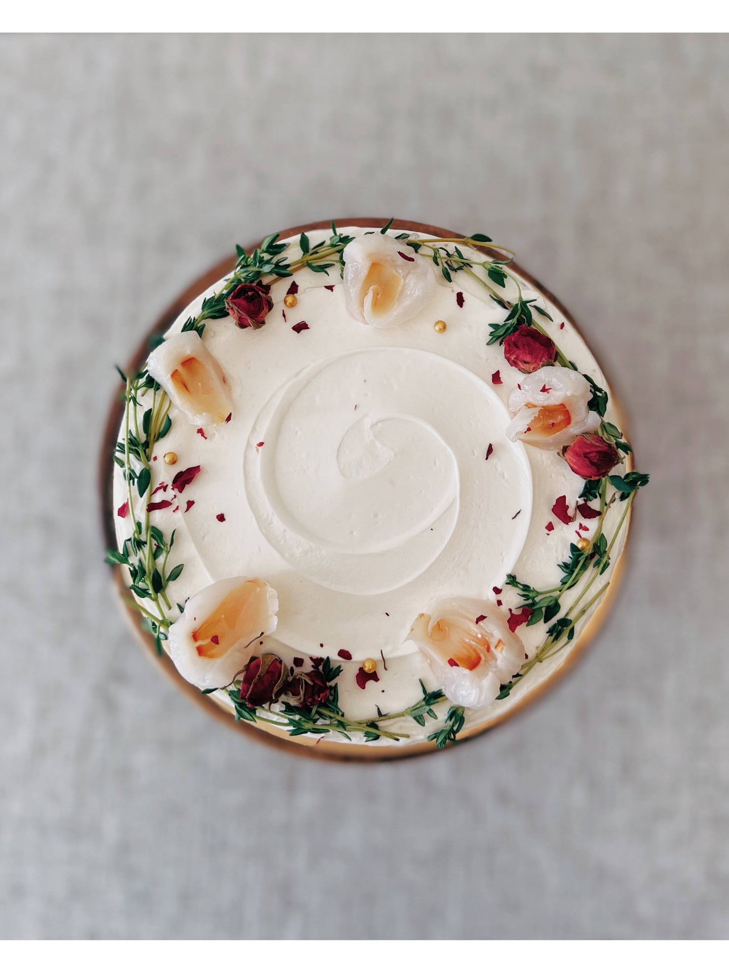 Rose Lychee Cake Singapore | Floral Birthday Cake | Sarah’s Loft
