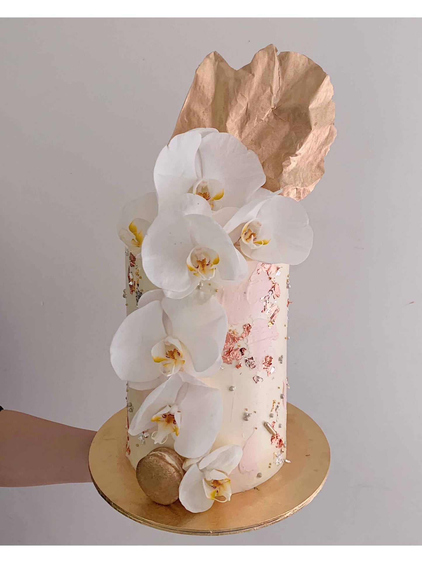 Pink Watercolour Orchid Cake Singapore | Sarah’s Loft