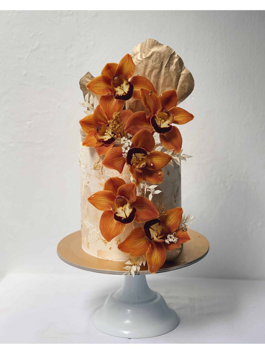 Amber Brown Orchid Cake Singapore | Sarah’s Loft