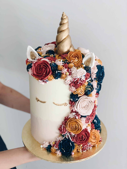 Mustard Maroon Navy Unicorn Cake Singapore | Sarah’s Loft