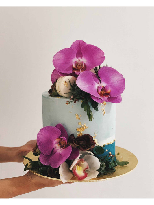 Blue Purple Orchid Cake Singapore | Sarah’s Loft