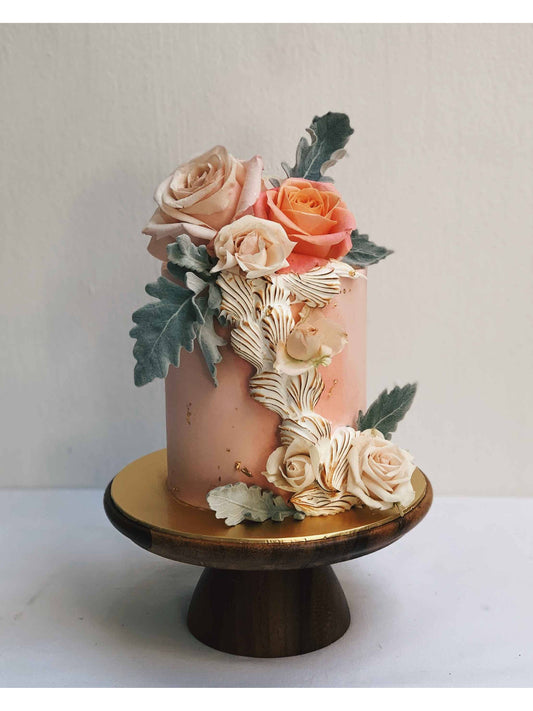 Dusty Pink Meringue Floral Cake Singapore | Sarah’s Loft