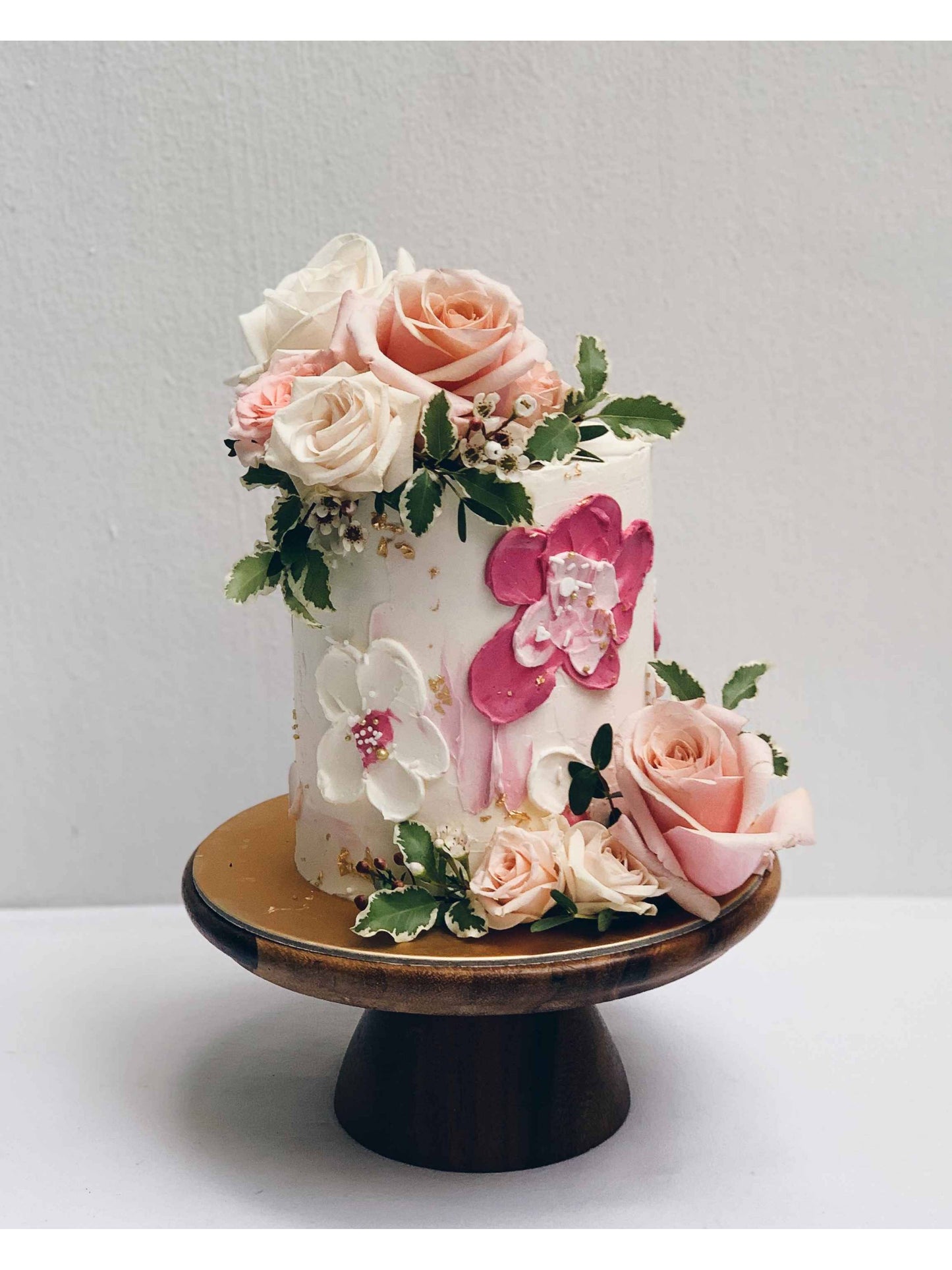 Floral Cake Singapore | Pink Floral Painting Cake | Sarah’s Loft