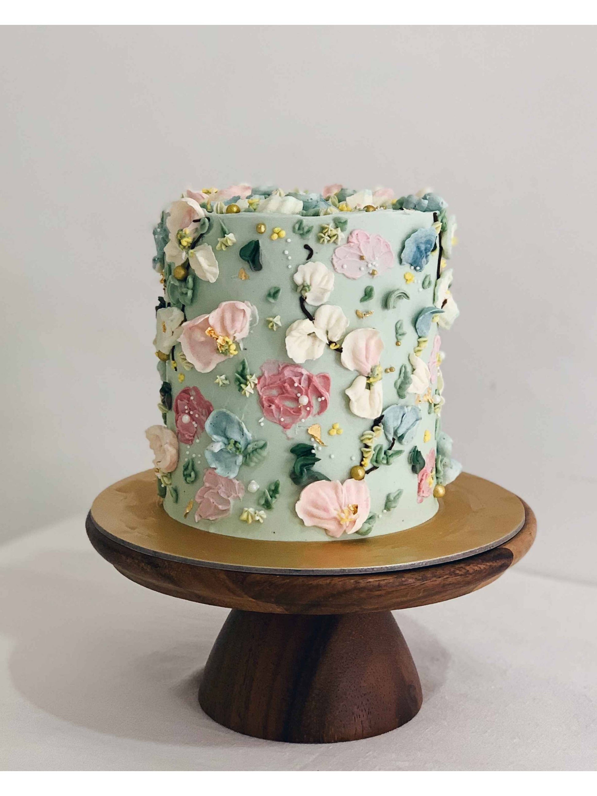Floral Painting Cake Singapore | Elegant Wedding Cake | Sarah’s Loft
