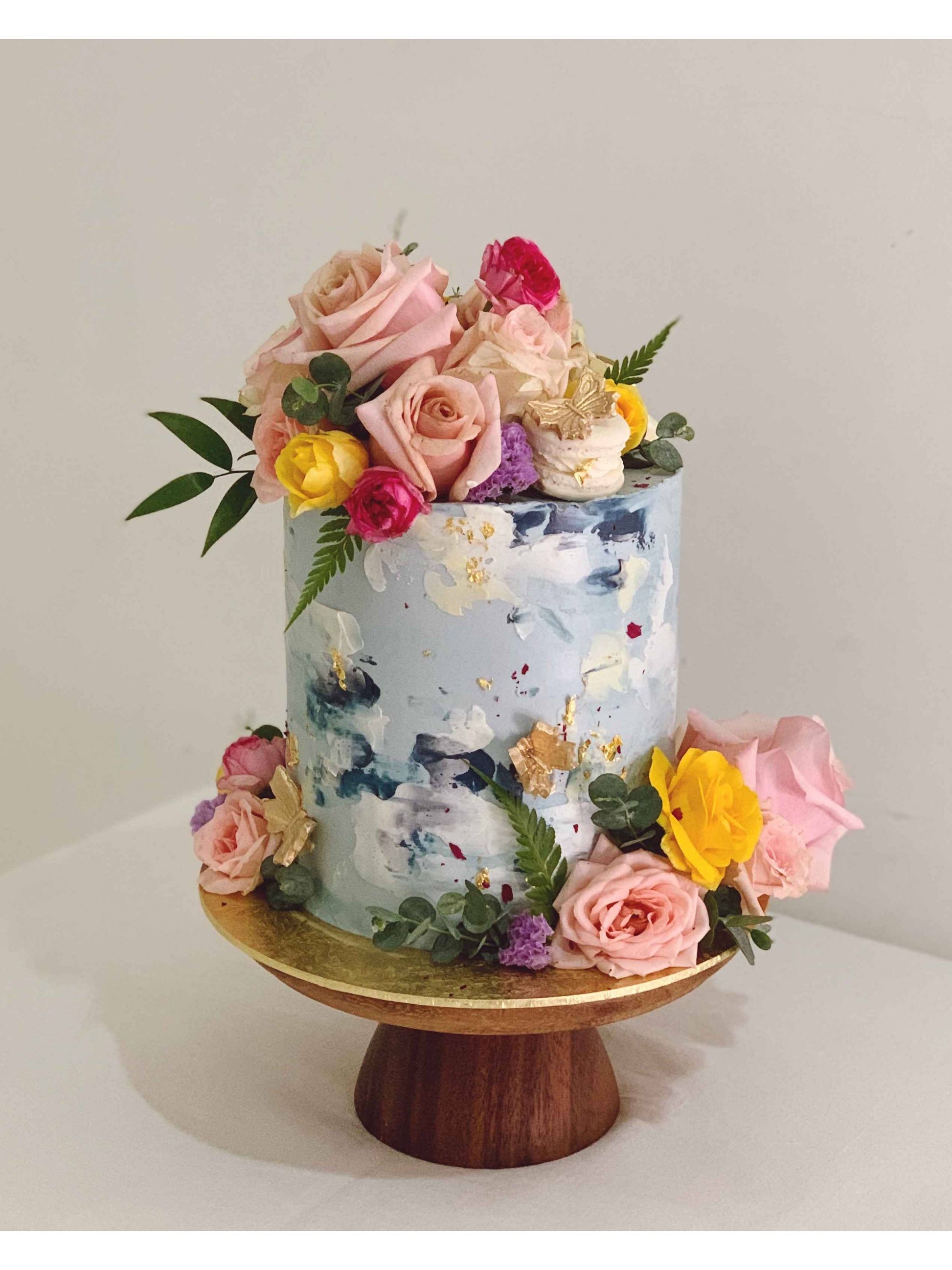 Blue Garden Floral Cake Singapore | Sarah’s Loft