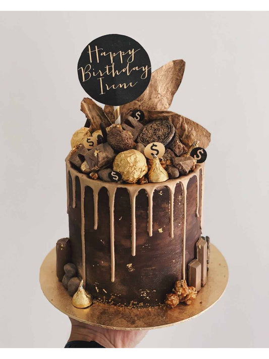 Gold Mad Hatter Drip Cake Singapore | Sarah’s Loft