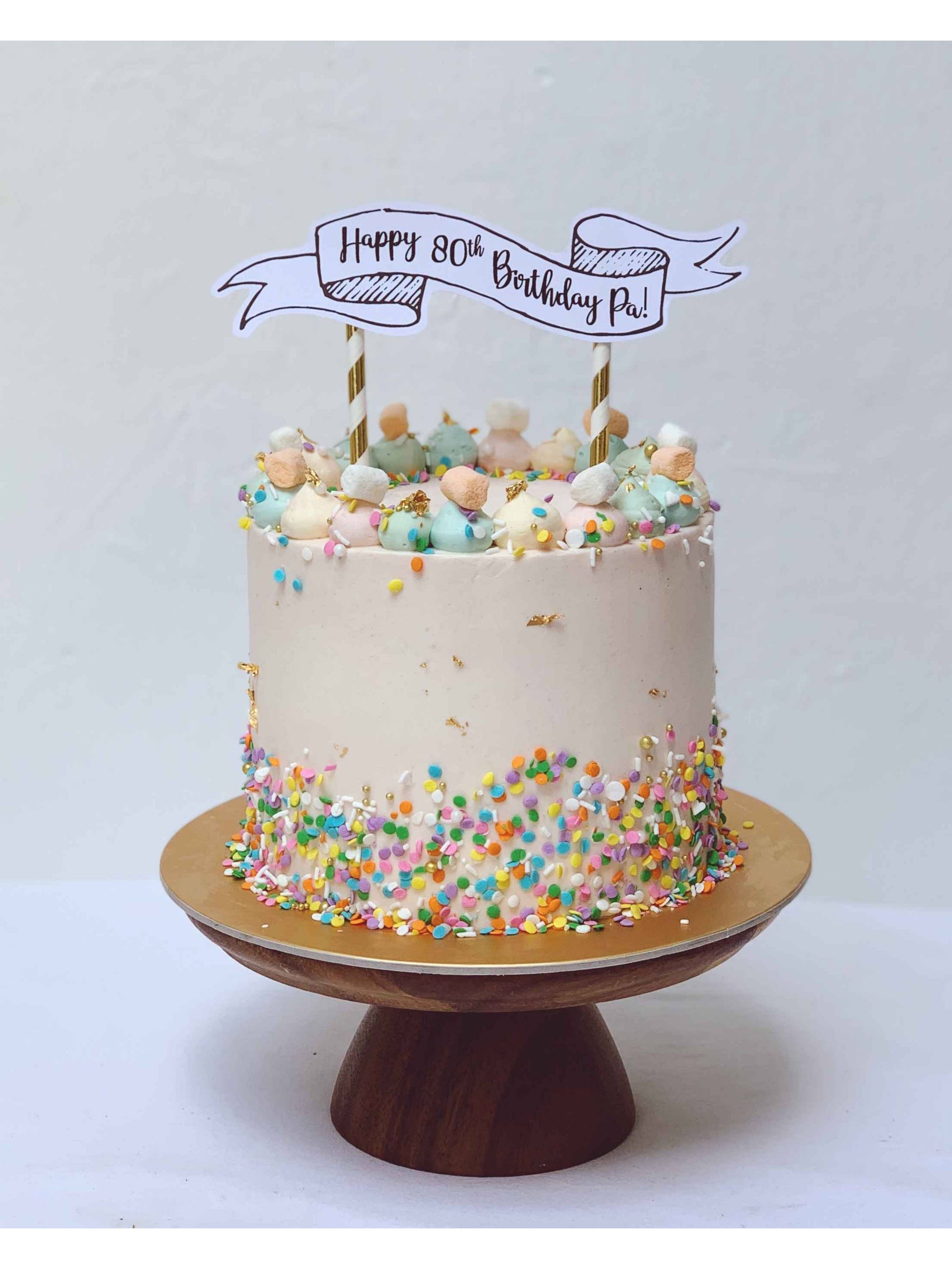 Blush Horizontal Sprinkles Cake Singapore | Sarah’s Loft
