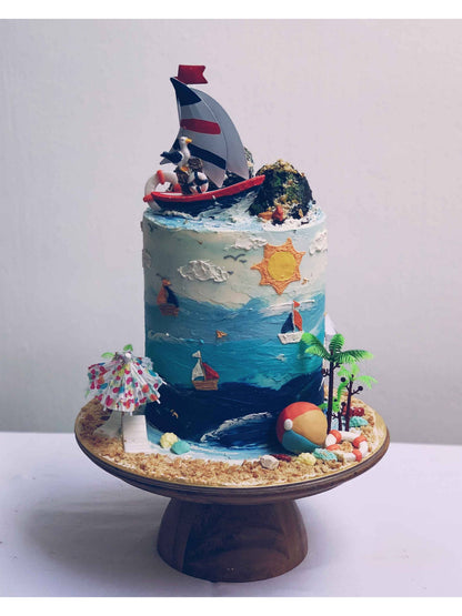 Sailboat Cake Singapore | Seaside Theme Cake | Sarah’s Loft