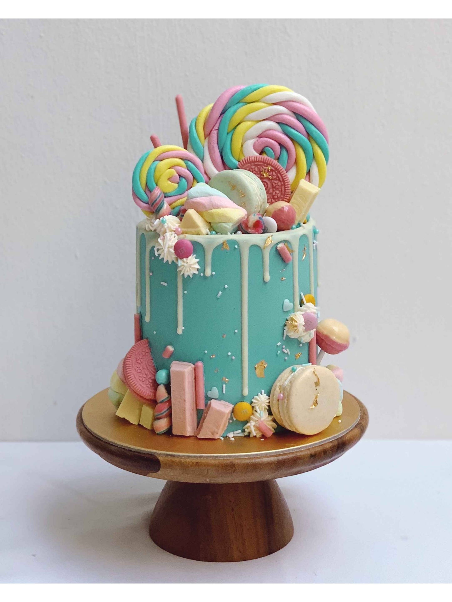 Teal Pink Lollipop Mad Hatter Cake Singapore | Sarah’s Loft