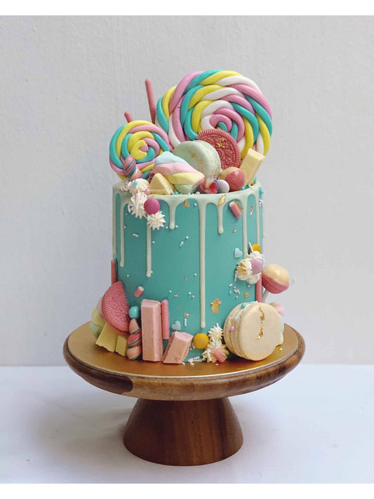 Teal Pink Lollipop Mad Hatter Cake Singapore | Sarah’s Loft