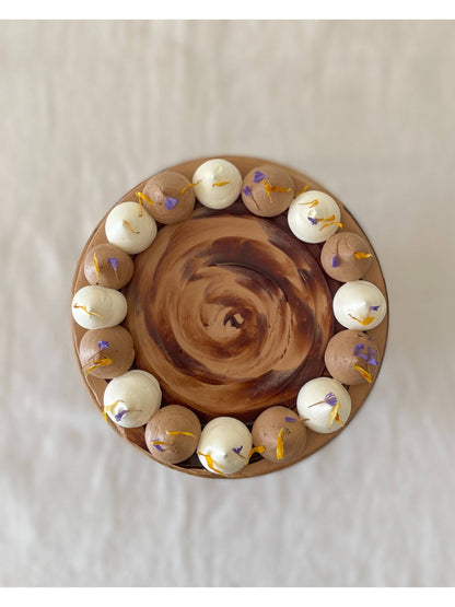 Top View Coffee Hazelnut Crunch Cake | Fresh Cream Cake Singapore | Sarah’s Loft