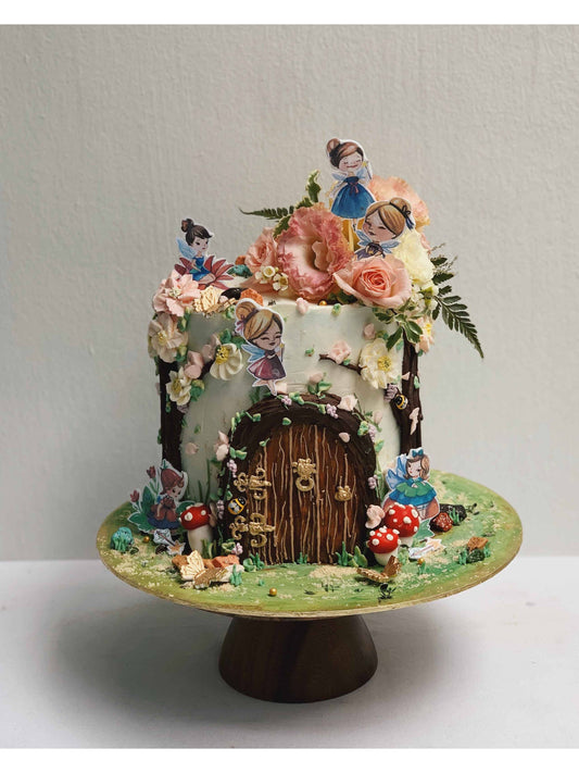 Whimsical Fairy Cake Singapore | Custom Fairy Theme Birthday Cake