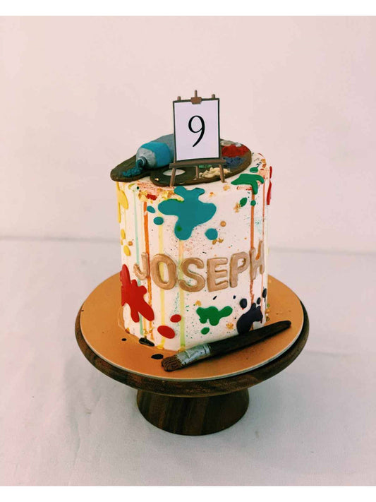 Paint Theme Cake Singapore | Colourful Art Birthday Cake l Sarah's Loft
