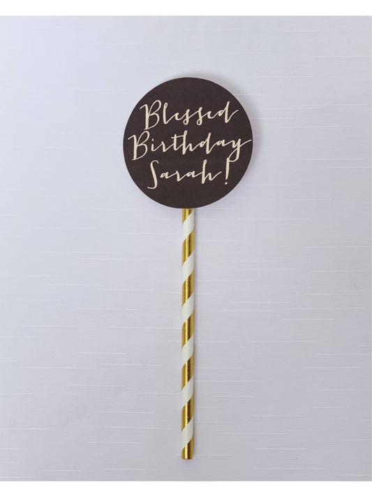 Round Message Banner (Black)