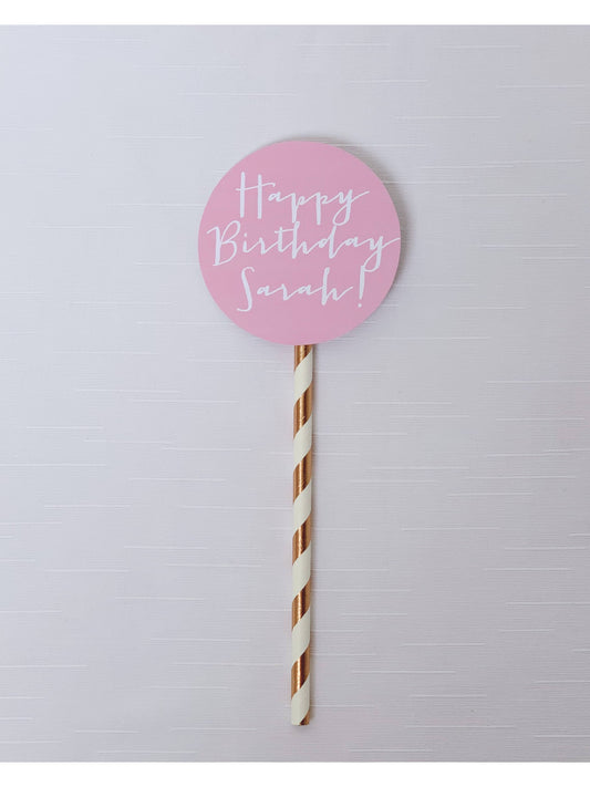 Round Message Banner (Pink)