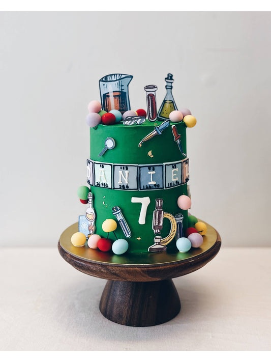 Scientist Cake Singapore | Custom Science Theme Birthday Cake