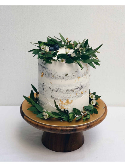 Minimalist Rustic Cake Singapore | Greenery Foliage Birthday Cake l Sarah's Loft