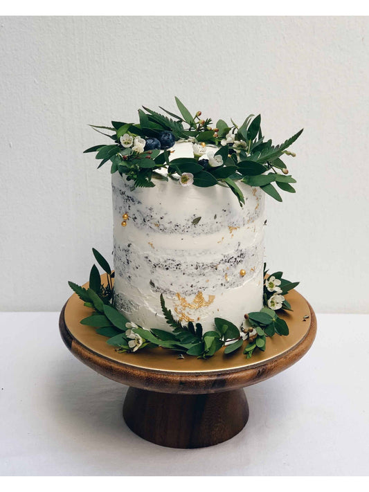 Minimalist Rustic Cake Singapore | Greenery Foliage Birthday Cake l Sarah's Loft