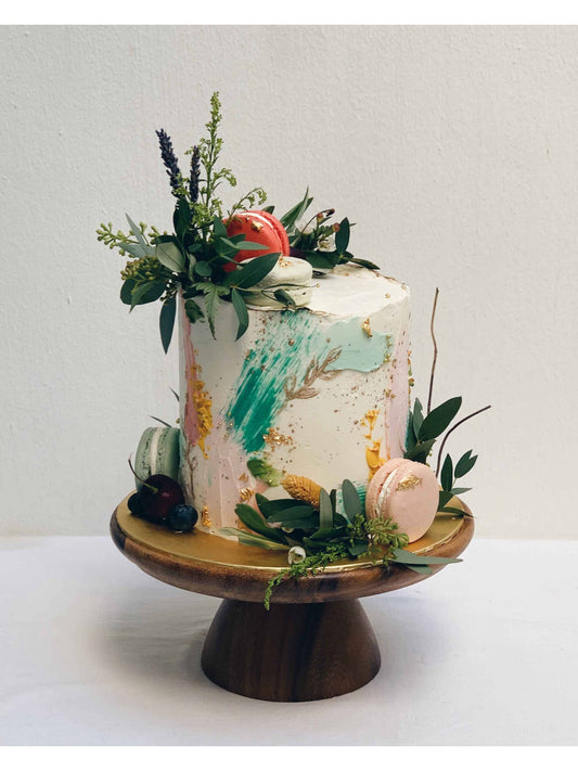 Pink Teal Abstract Cake Singapore | Sarah’s Loft