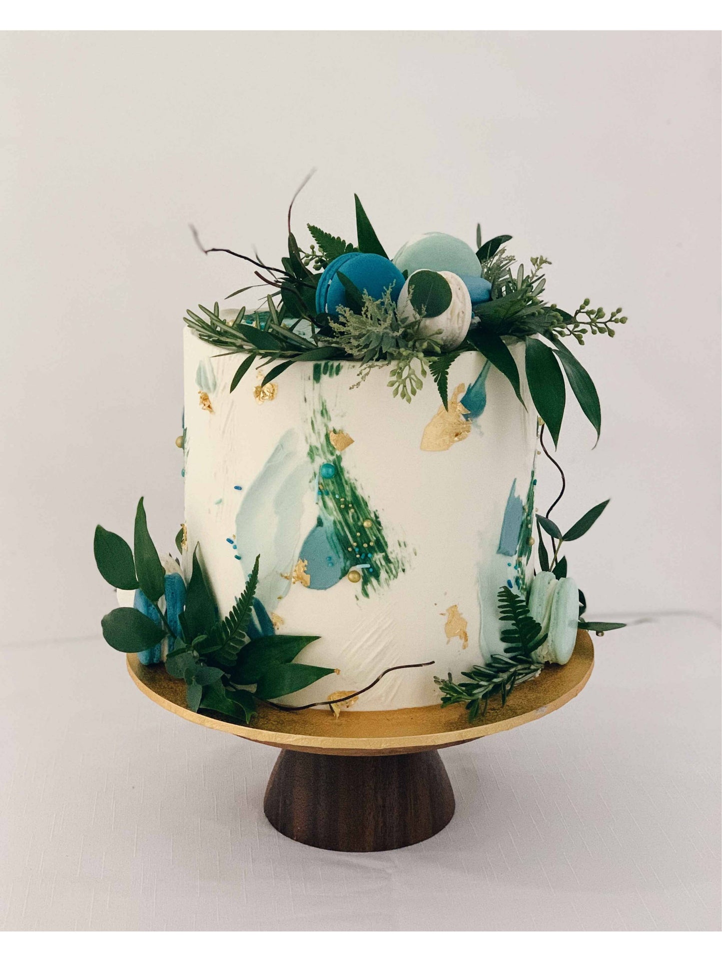 Blue Green Abstract Cake Singapore | Sarah’s Loft