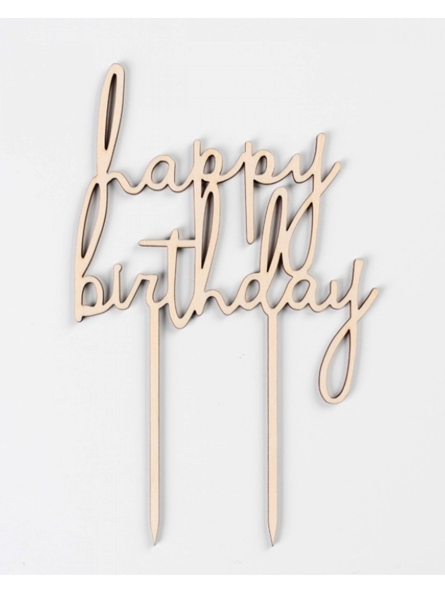 "happy birthday" Wooden Topper