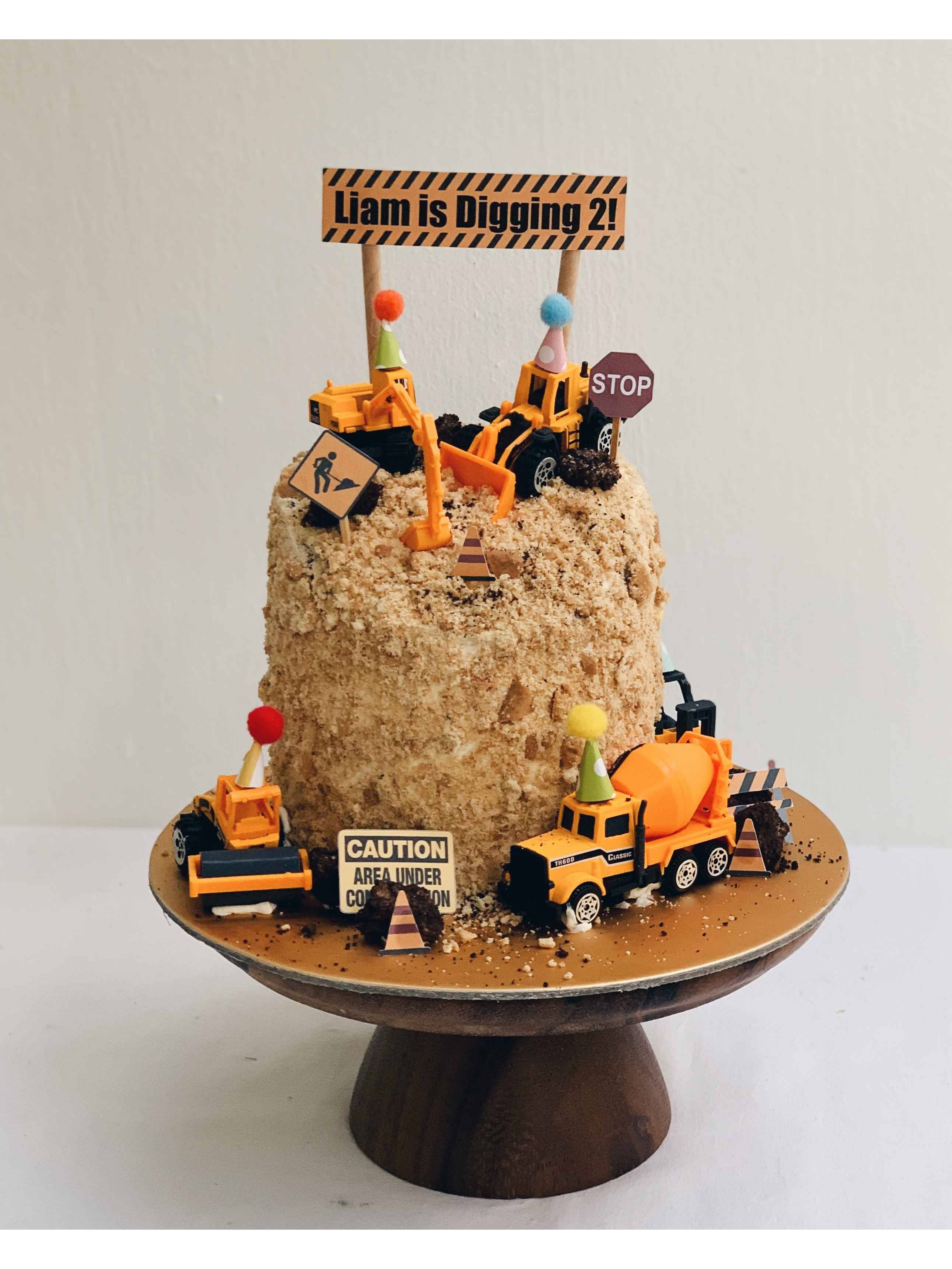 Construction Vehicle Cake